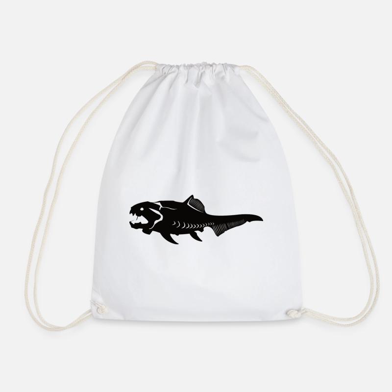 Dunkleosteus Panzerfisch, Das Ungeheuer der Urzeit - Turnbeutel - Weiß