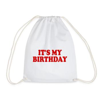 It's my birthday - Drawstring Bag - white - Front