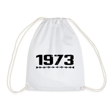 1973 Retro 1973 Birthday 1973 Vintage 1973 - Drawstring Bag - white - Front