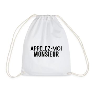 t shirt appelez moi monsieur. cadeau homme marié - Sac de sport léger - blanc - Devant