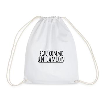 Beau comme un camion. t shirt citation - Sac de sport léger - blanc - Devant