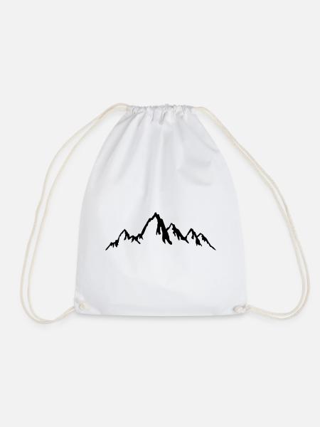 Mountains, Mountain range - Drawstring Bag - white