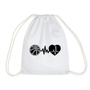 Le basketball, c’est la vie, le cœur du sport - Sac de sport léger - blanc - Devant