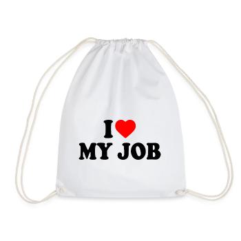 I love my job - Turnbeutel - Weiß - Vorne