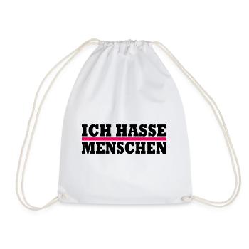 Ich hasse menschen - Turnbeutel - Weiß - Vorne