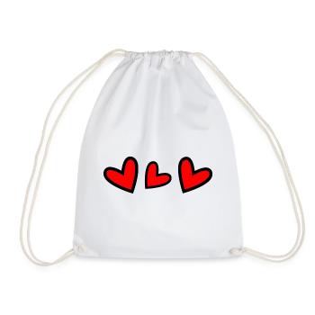 HAPPY MOTHER'S DAY. MOM. MOTHER's DAY. HEART - Drawstring Bag - white - Front