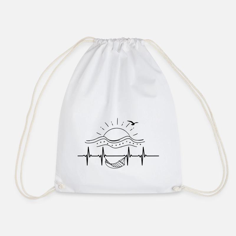 Hammock - Pulse Design - Drawstring Bag - white
