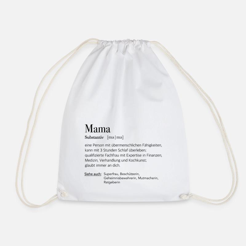 Mama Definition - Turnbeutel - Weiß