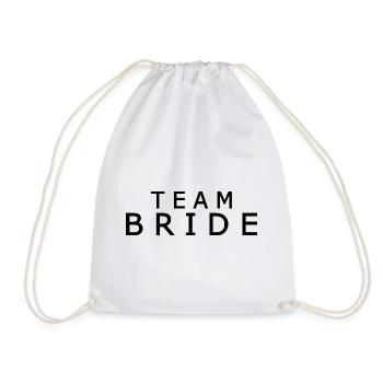 Team bride - Drawstring Bag - white - Front
