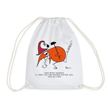 Pour être heureux... - Sac de sport léger - blanc - Devant