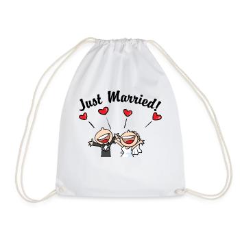 Just Married In Love - Sac de sport léger - blanc - Devant