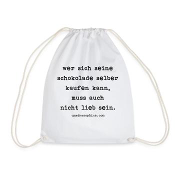 muss auch nicht lieb sein - Turnbeutel - Weiß - Vorne
