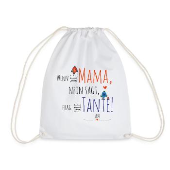Si la maman dit non, je demande à la tante! - Sac de sport léger - blanc - Devant