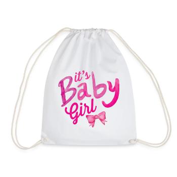 idée de cadeau naissance bébé enfant né naissance - Sac de sport léger - blanc - Devant