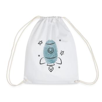 Douce fusée enfants et cadeau de chemise de bébé - Sac de sport léger - blanc - Devant