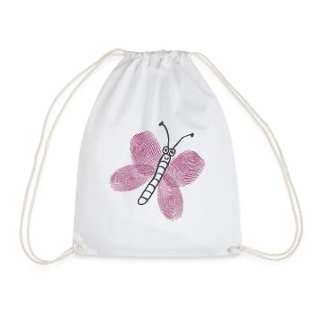 Schmetterling Kinder und Baby Shirt Geschenk - Turnbeutel - Weiß - Vorne