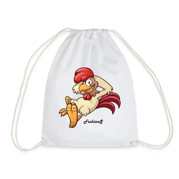 The fashion cock - Drawstring Bag - white - Front