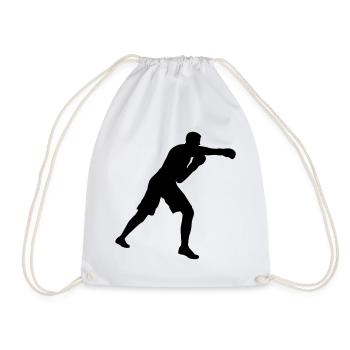 Boxeur boxeur sur le ring de boxe - Sac de sport léger - blanc - Devant
