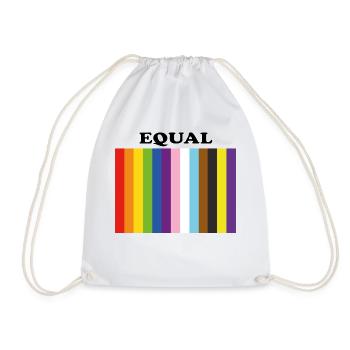 Gleiche inklusive Pride-Farben - Turnbeutel - Weiß - Vorne