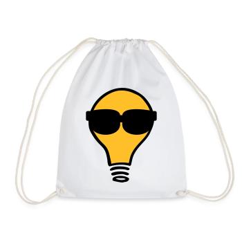 Nerd Birne Glühbirne Sonnenbrille - Turnbeutel - Weiß - Vorne