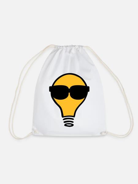 Nerd Birne Glühbirne Sonnenbrille - Turnbeutel - Weiß