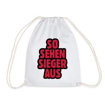 SO SEHEN SIEGER AUS - Turnbeutel - Weiß - Vorne