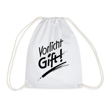 Vorsicht Gift - Turnbeutel - Weiß - Vorne