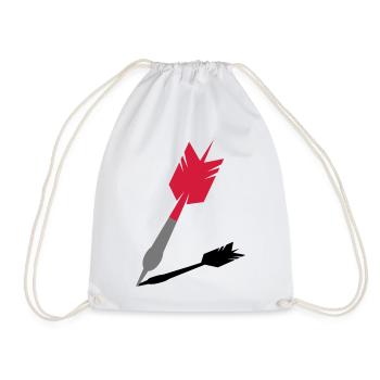 Une fléchette et son ombre - Sac de sport léger - blanc - Devant
