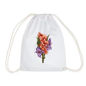 Flowers Bouquet Plants Nature Summer - Drawstring Bag - white - Front
