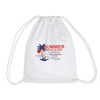 Summer with friends memory - Drawstring Bag - white - Front