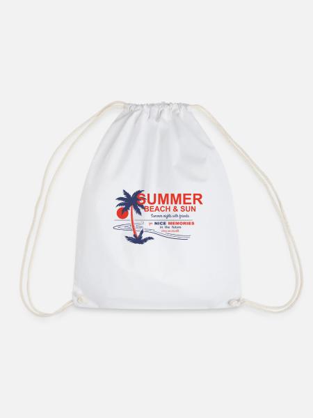Sommer mit Freunden Erinnerung - Turnbeutel - Weiß