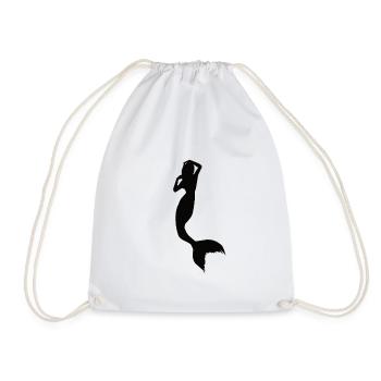 Sirène Silhouette Des créatures fabuleuses Histoire - Sac de sport léger - blanc - Devant