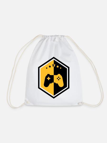 Gamer / Gaming - Drawstring Bag - white