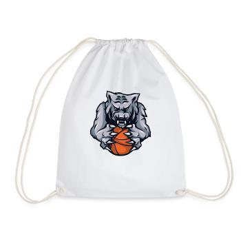 Loup loup-garou basketball - Sac de sport léger - blanc - Devant