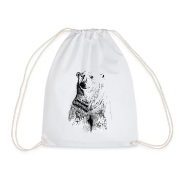 ours blanc - Sac de sport léger - blanc - Devant