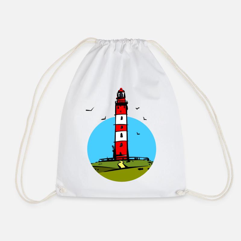 Leuchtturm Amrum Design - Turnbeutel - Weiß