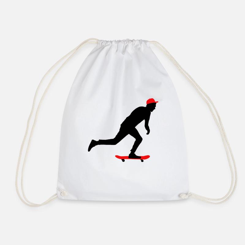 Skateboarding - Drawstring Bag - white