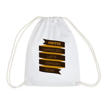 Café Cappuccino Latte Espresso Decaf - Sac de sport léger - blanc - Devant