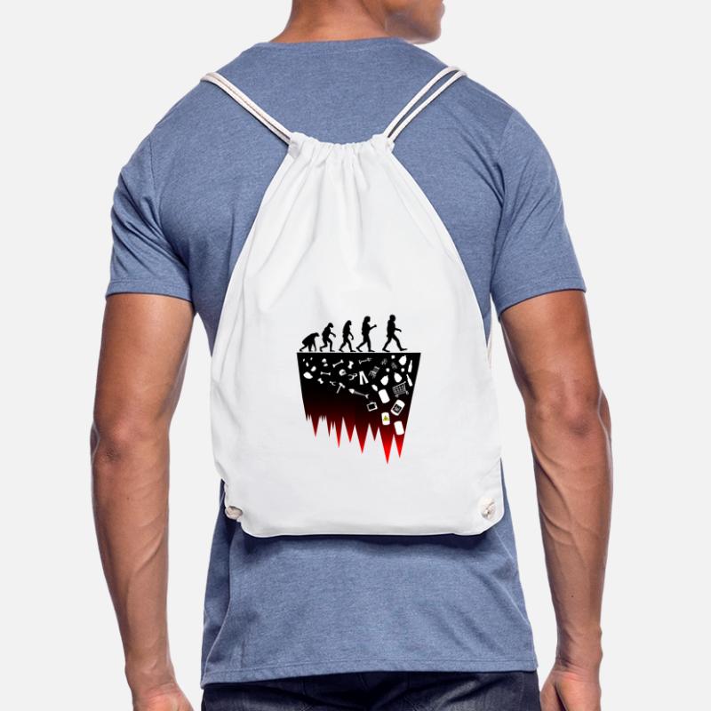 Darwin Evolutionary Climate Garbage Fridays for Drawstring Bag