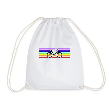 Idée de cadeau de paix arc-en-vélo - Sac de sport léger - blanc - Devant