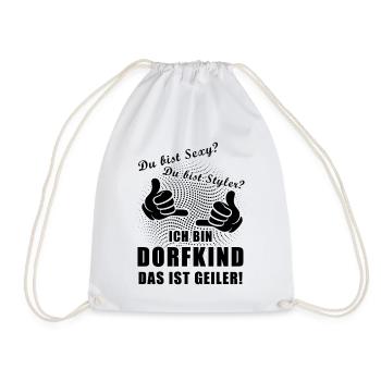 Ich bin Dorfkind Geschenkidee cooler Spruch - Turnbeutel - Weiß - Vorne