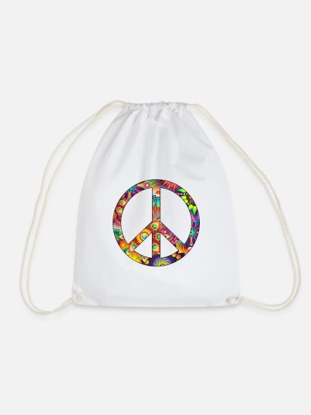 Peace , Frieden - Turnbeutel - Weiß