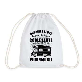 Cooler Spruch Wohnmobil Wohnwagen Geschenkidee - Turnbeutel - Weiß - Vorne