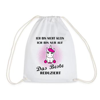 Einhorn das beste Geschenkidee cooler Spruch - Turnbeutel - Weiß - Vorne