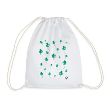 *BAM* be_a four-leaf clover (green) - Turnbeutel - Weiß - Vorne