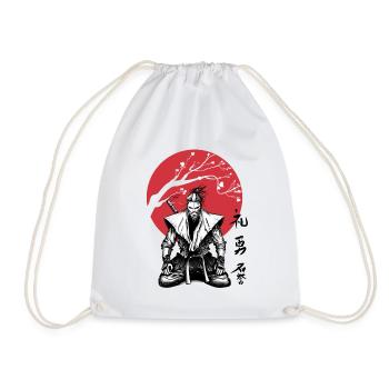 Samurai Bushido Ronin Ninja Respect Honor Courage - Drawstring Bag - white - Front