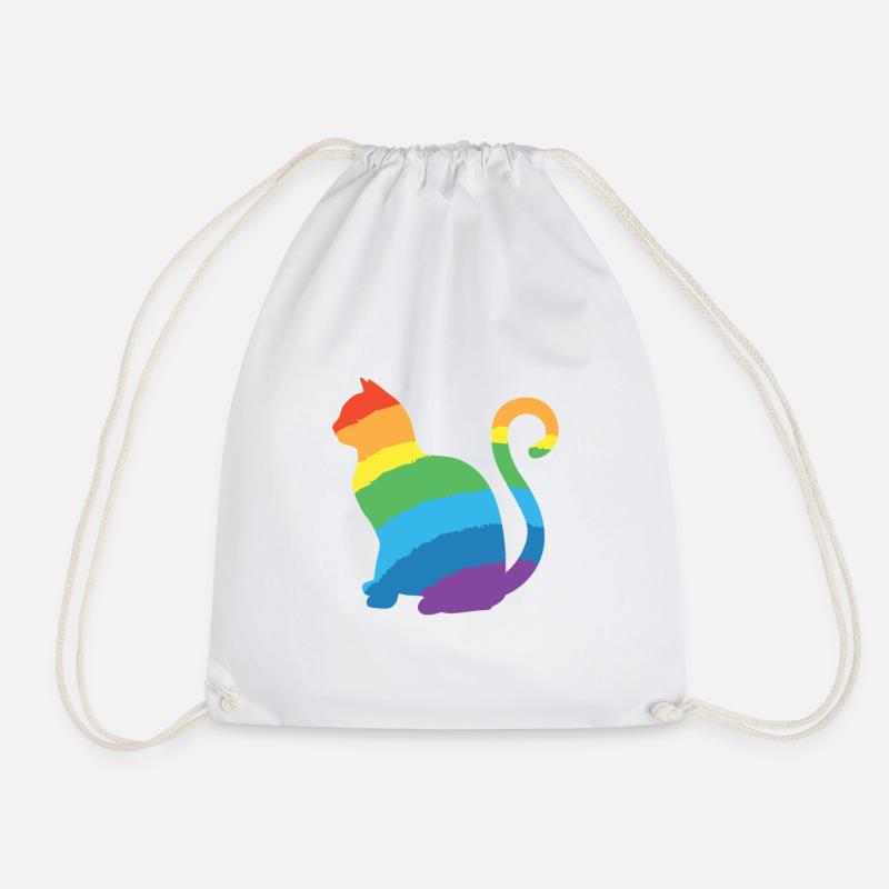 rainbow cat - Turnbeutel - Weiß