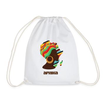 Afrika afrikanischer Kontinent - Turnbeutel - Weiß - Vorne
