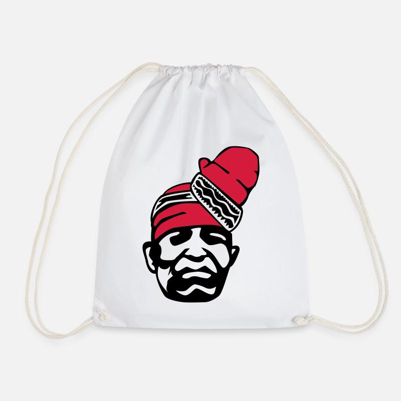Alifuru Face - Drawstring Bag - white