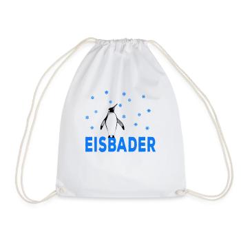 Eisbader Eis schwimmer Kältebad Eisbaden Winterbad - Turnbeutel - Weiß - Vorne